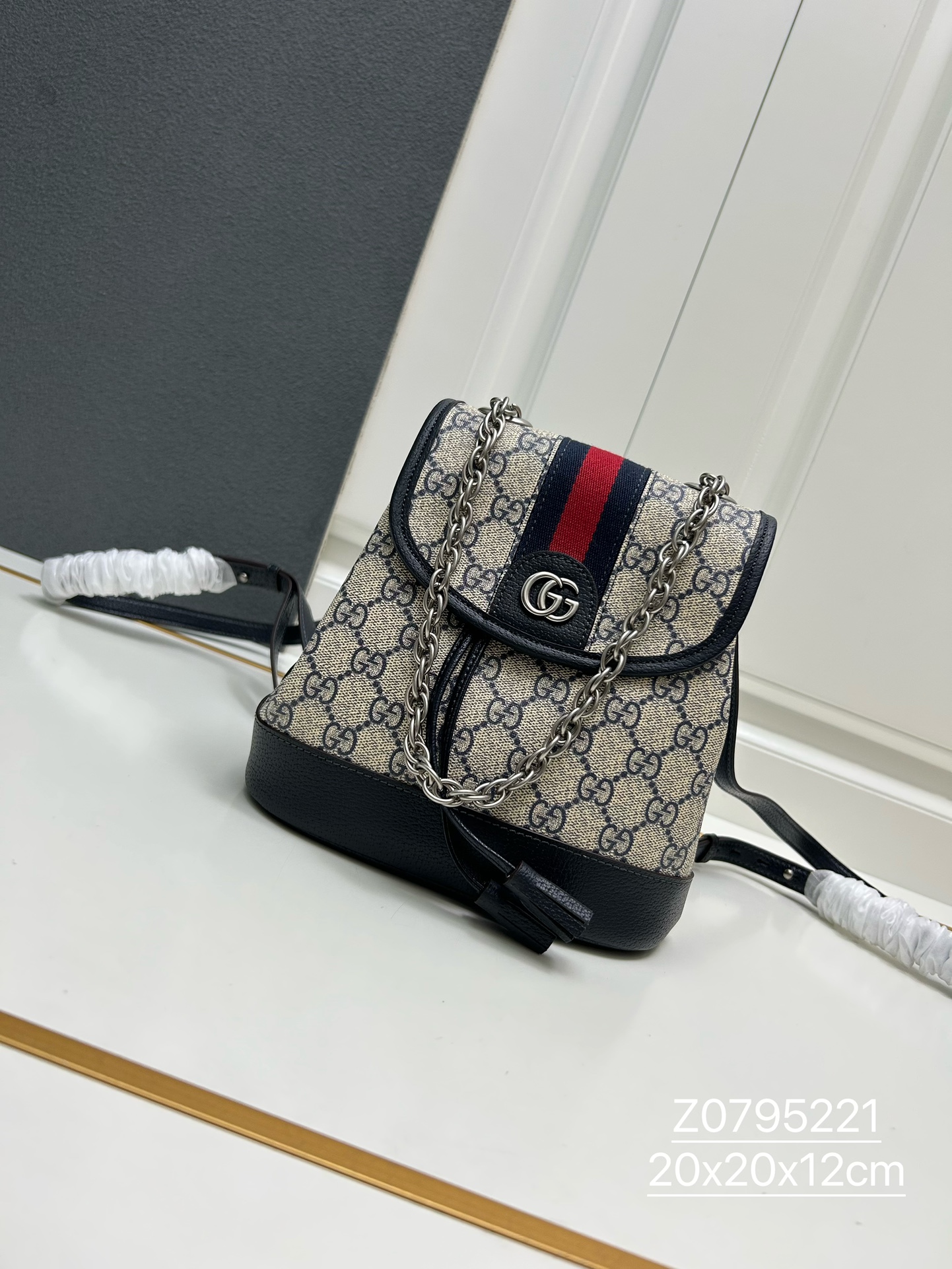 Gucci GG Supreme Bags Backpack Beige Brown Gold Green Red White Canvas Cotton PVC Mini Z0795221