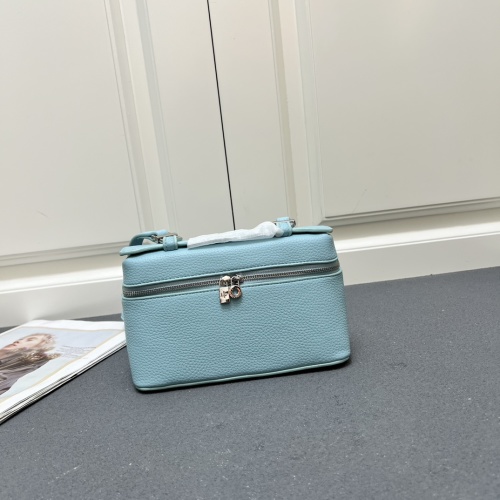 Élégant Sac Repas LP48 en Cuir de Vachette Bleu Turquoise - 19.5x6.5x12cm 1 Élégant Sac Repas LP48 en Cuir de Vachette Bleu Turquoise - 19.5x6.5x12cm
