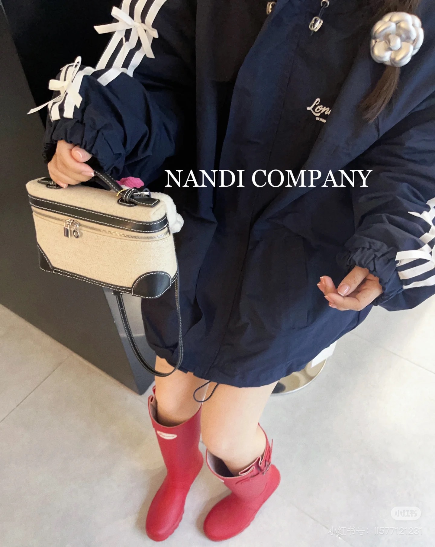 Canvas & Leather Lunch Box Bag with Shoulder Strap, 19.5cm 11 i1740370364 571 0