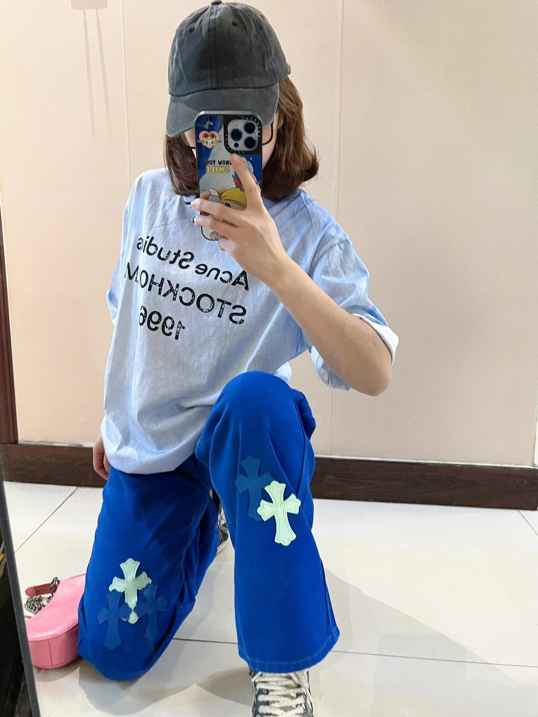 50210A，谁能拒绝治愈度满分的淡蓝色tee   一键开启元气少女的多巴胺夏日！成衣后喷色出深浅不一的混色感真的好看！妥妥的盐系少年