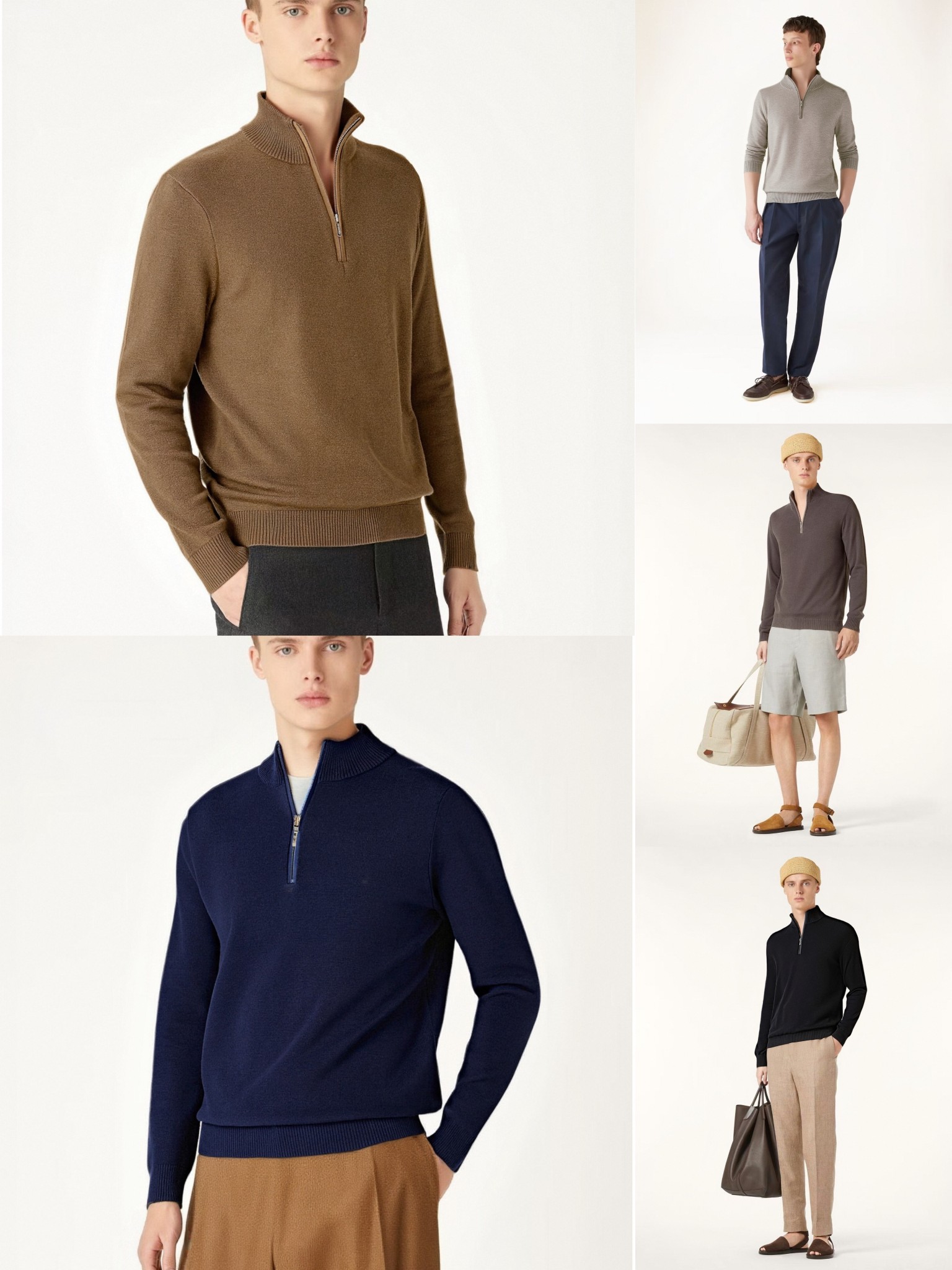 NO:529125,New counter products LP super hot products for autumn and winter, new men's clothing series popular half-zipper long-sleeved wool sweater, as the most classic item of the year, has been reinterpreted with design and re-interpretation, excellent texture, very soft and delicate feel, obvious unique insights in details, simple and more versatile. Number of codes 48-56, loro piana, alexander wang19860909专柜新品 LP 秋冬超级爆款推荐,新品男装系列爆款半拉链长袖羊毛衫,作为年度最是经典单品,经过设计重新演绎,质感绝佳,手感非常柔软细腻,细节上显而易见的独特见解,简约更百搭 码数48-56,,loro piana,alexander wang,Men's clothing