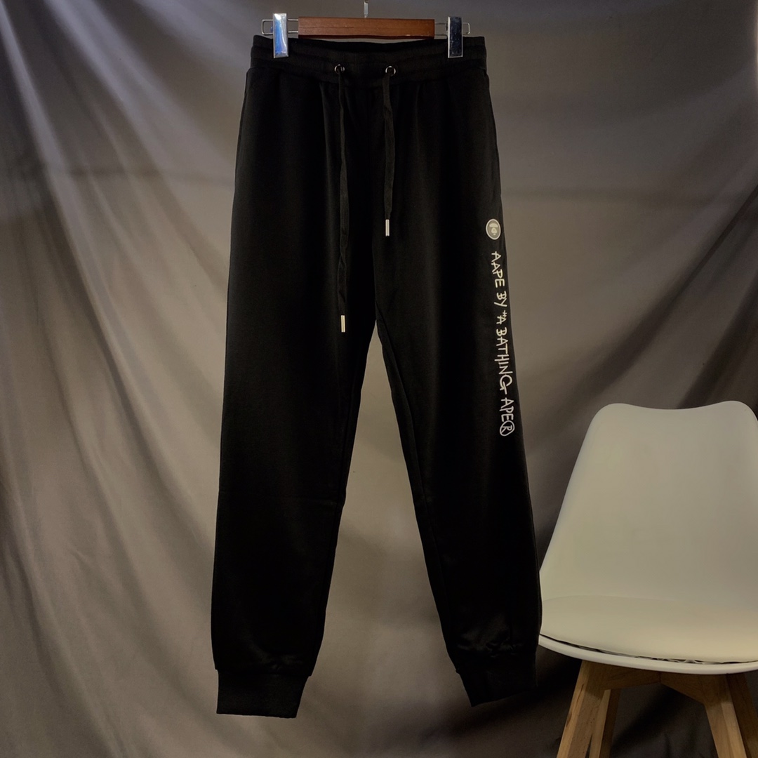 Aape Clothing Pants & Trousers Black Unisex Men Casual