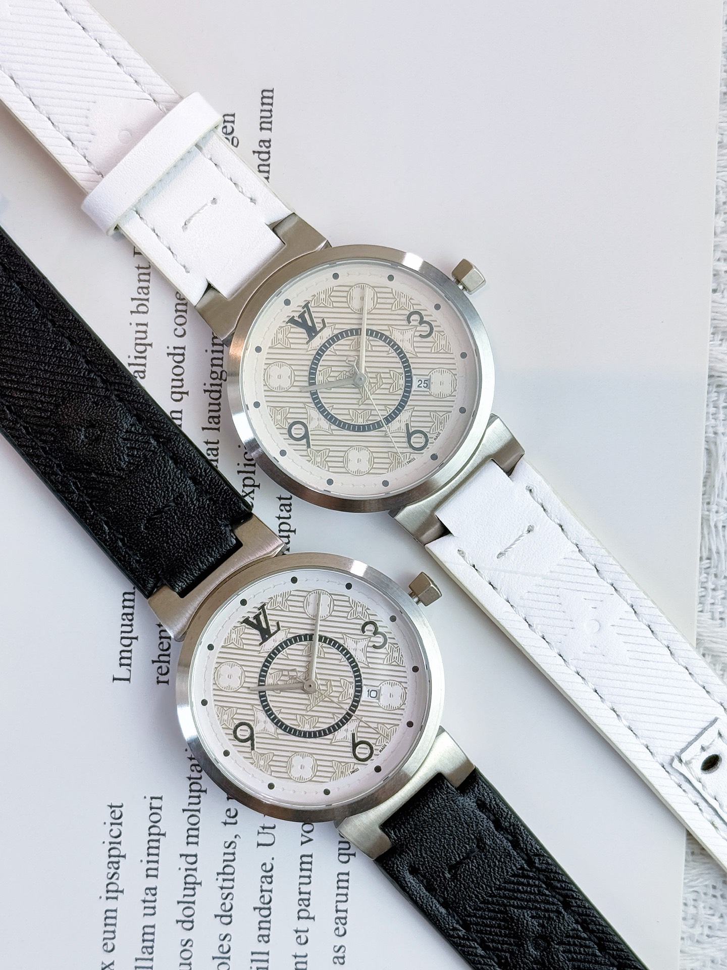 Louis Vuitton Tambour Slim Watch, 34mm Stainless Steel Case & Black Leather Strap 6 i1757491893449 6943 0 1