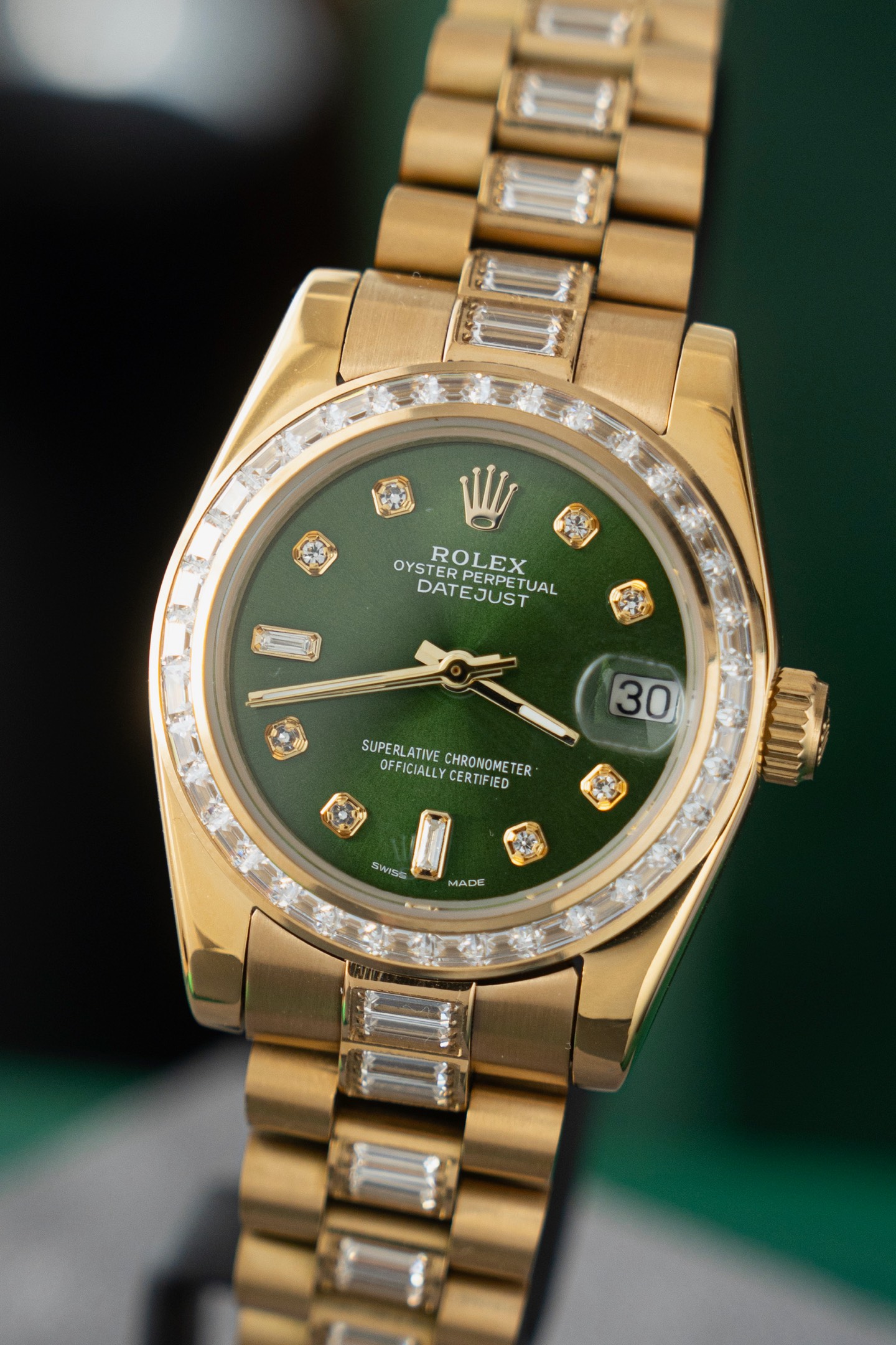 Rolex Watches The bezel is set with square diamonds The strap is set with square diamonds] — photo 4