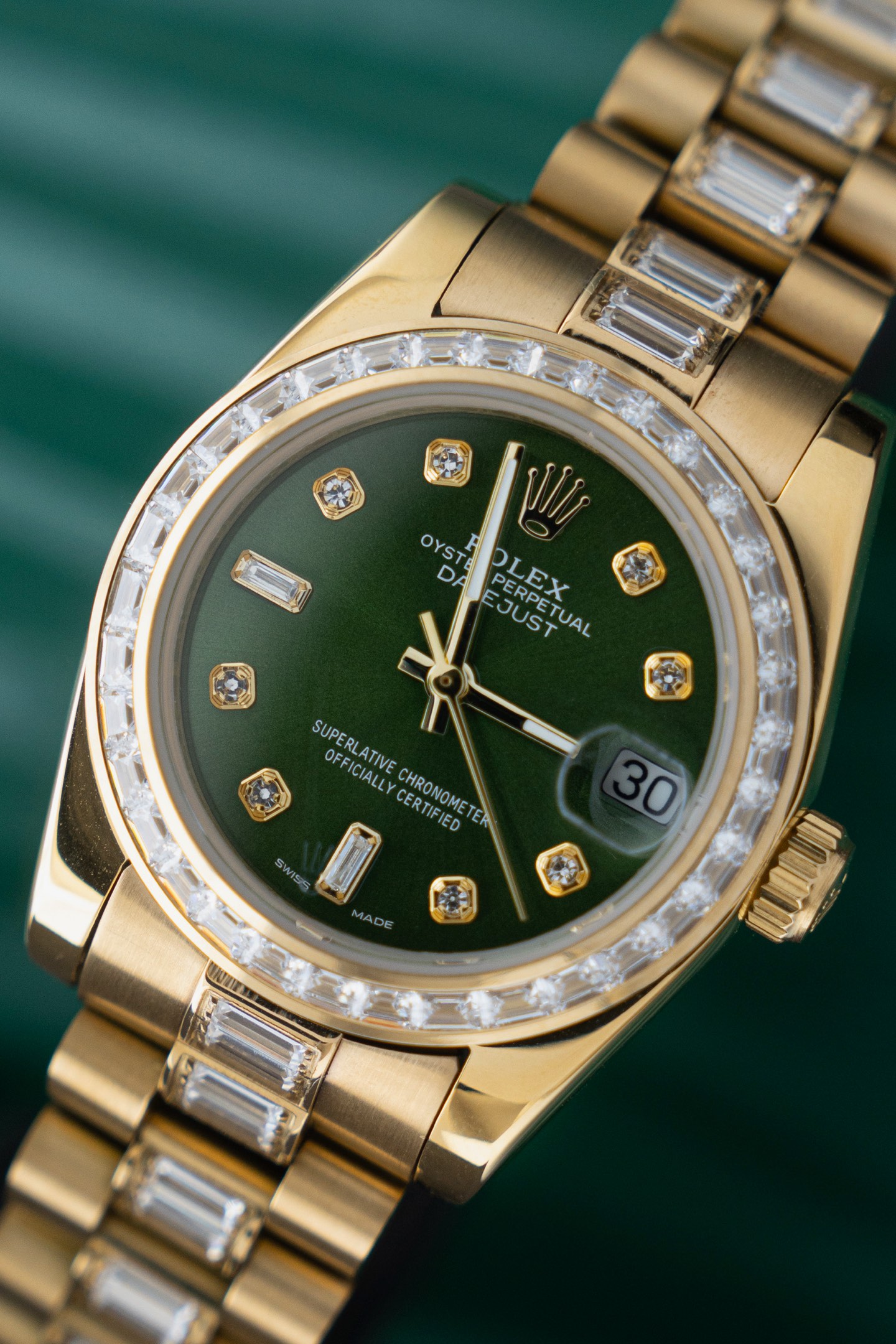 Rolex Watches The bezel is set with square diamonds The strap is set with square diamonds] — photo 3