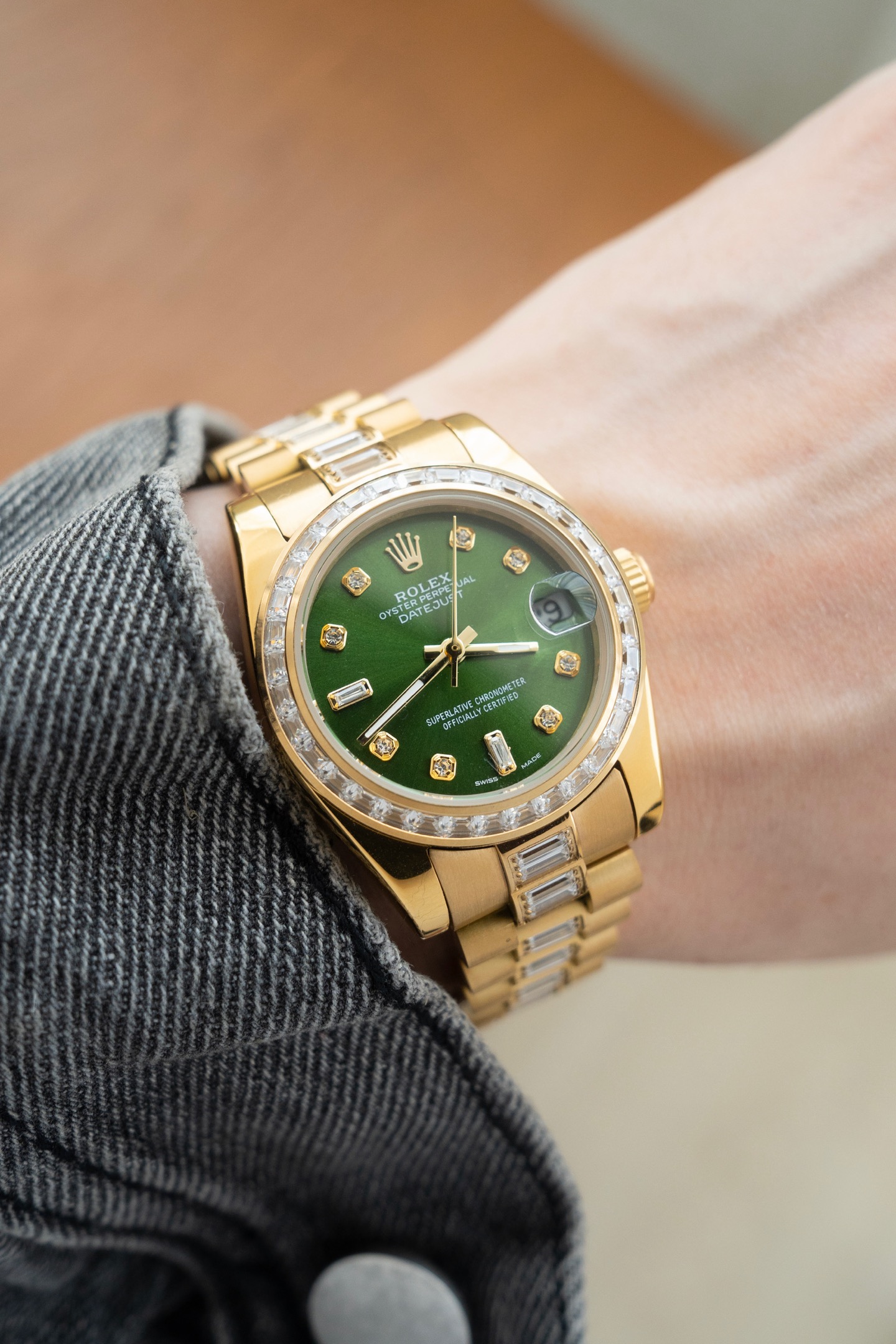 Rolex Watches The bezel is set with square diamonds The strap is set with square diamonds] — photo 5