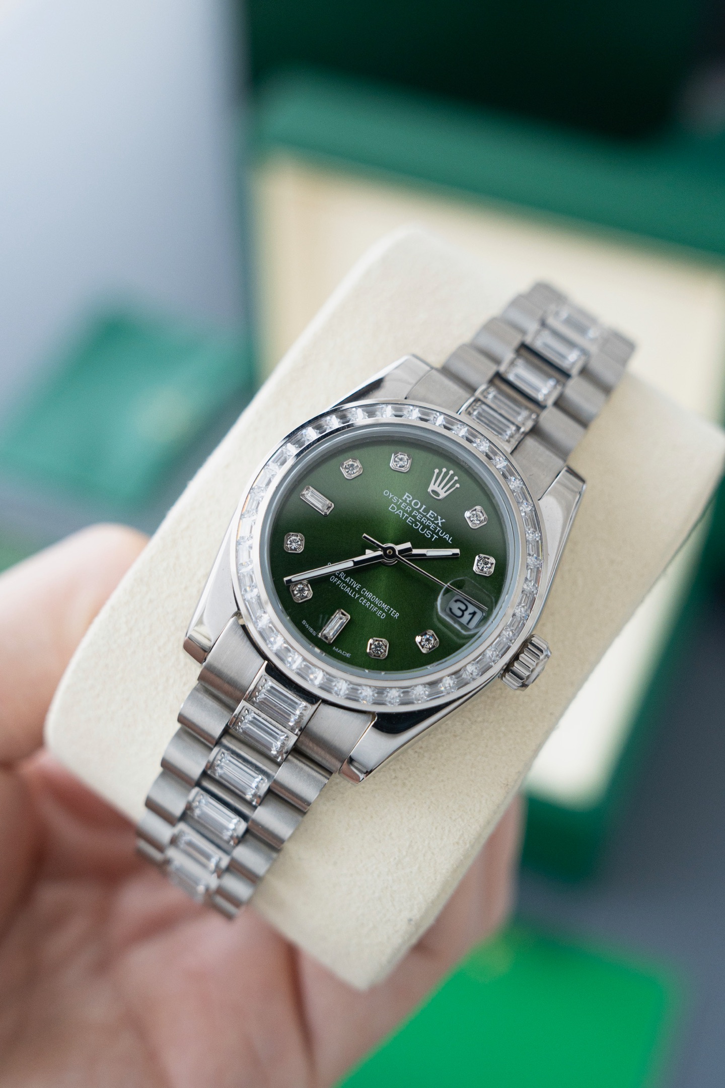 Rolex Datejust green 31mm Women's Automatic