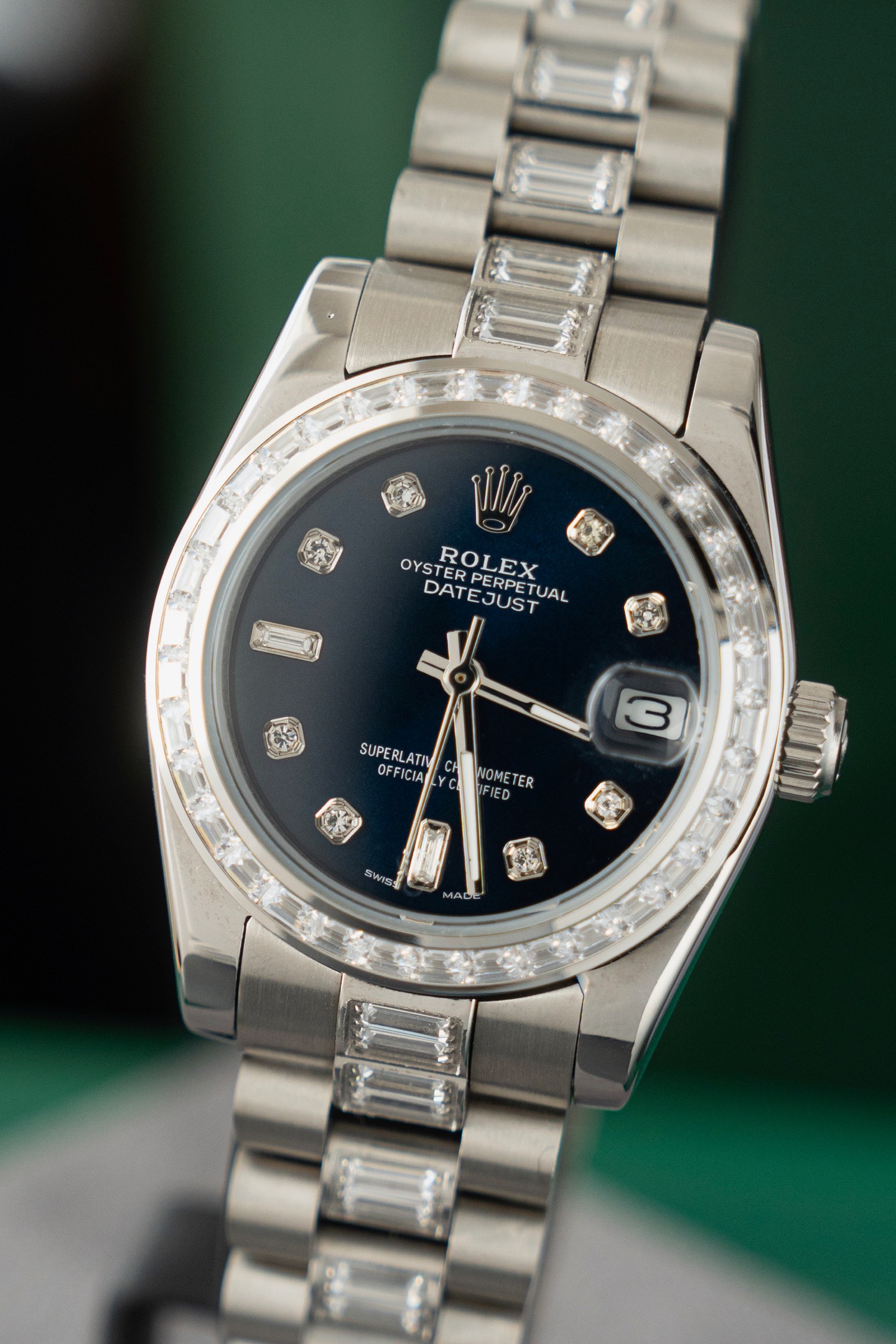 Rolex Datejust silver / black 31mm Women's Automatic