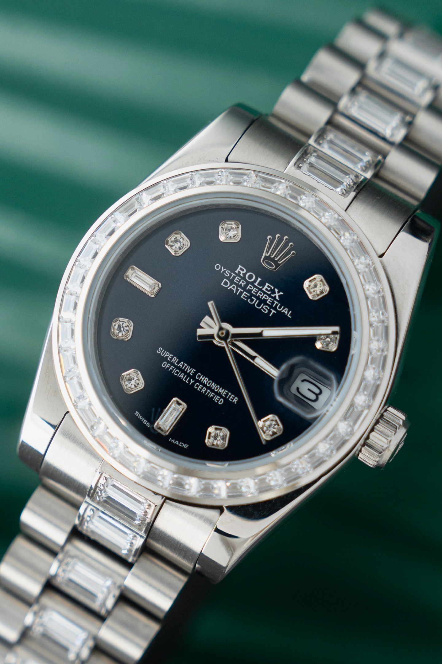 Rolex Datejust silver / black 31mm Women's Automatic