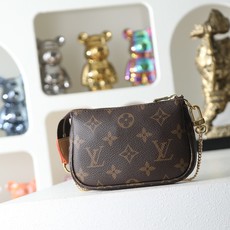 【顶级品质】 M58009 老花 本款Mini Pochette Accessoires手拿包采用柔软Monogram帆 【顶级品质】 M58009 老花 本款Mini Pochette Accessoires手拿包采用柔软Monogram帆