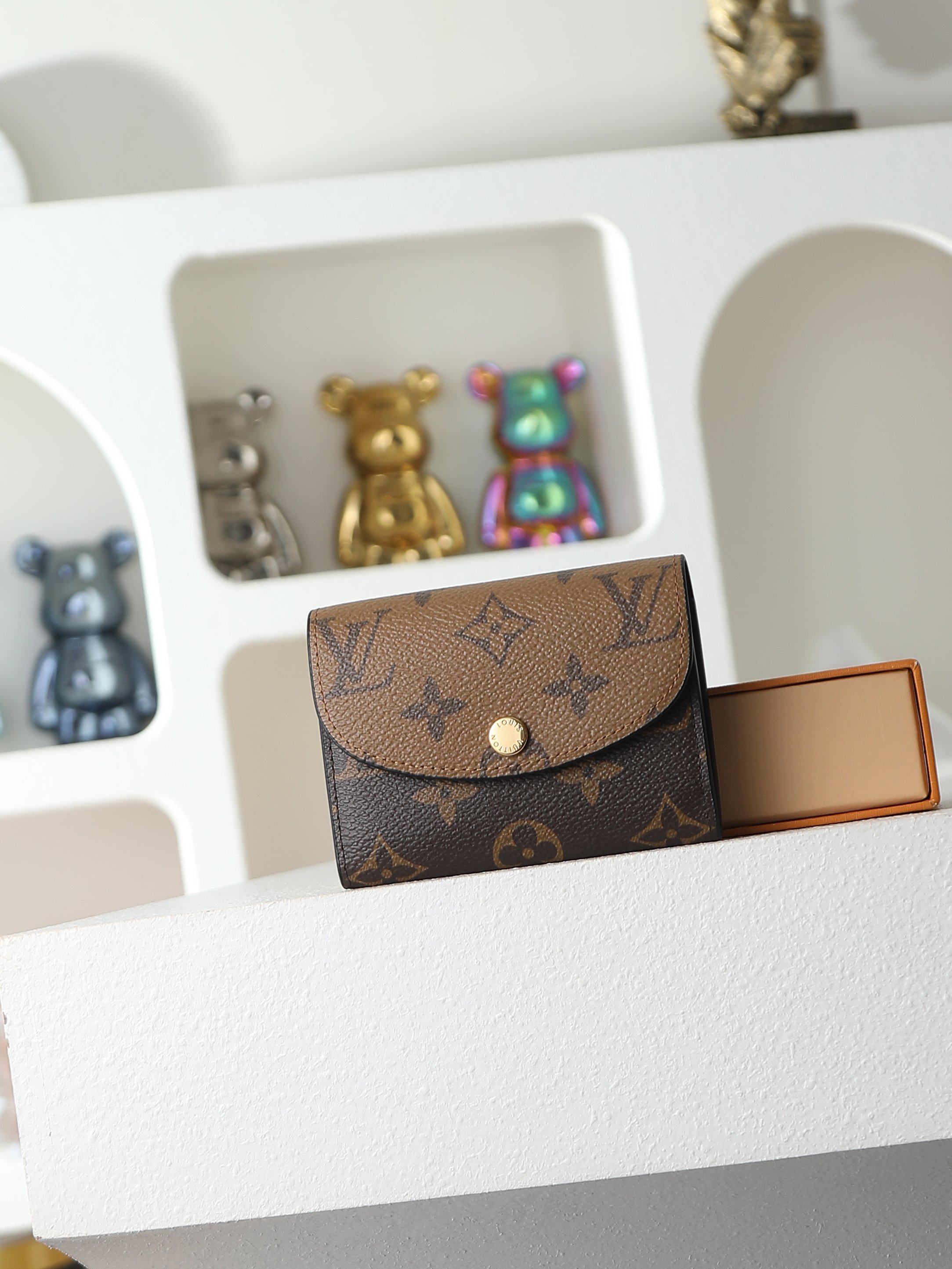 【顶级品质】M82333 拼色本款Rosalie零钱包选用Monogram和Monogram Rever