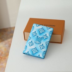 【顶级品质】M28622 蓝色鲜艳的单体冰块用与画布同系色的皮革衬里完成的卡盒“Organizer de 【顶级品质】M28622 蓝色鲜艳的单体冰块用与画布同系色的皮革衬里完成的卡盒“Organizer de