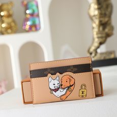 【顶级品质】 M2a276 猫狗 Double 卡夹(七夕限定款) • 系列:Monogram Pets 萌宠系列(猫狗 【顶级品质】 M2a276 猫狗 Double 卡夹(七夕限定款) • 系列:Monogram Pets 萌宠系列(猫狗