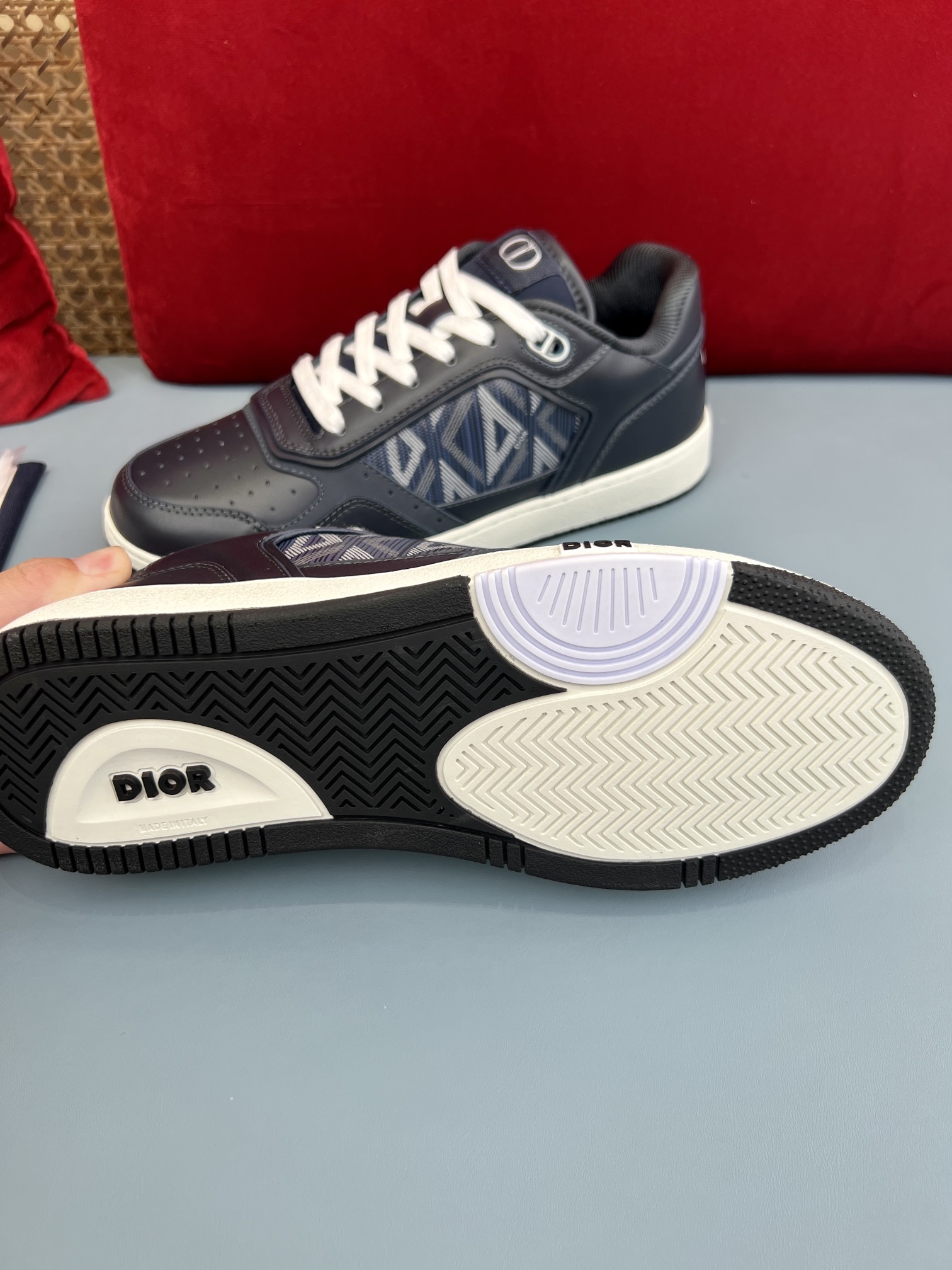 情侣款 海蓝👫出厂价、Dior 迪奥B27最新款板鞋运动鞋 4