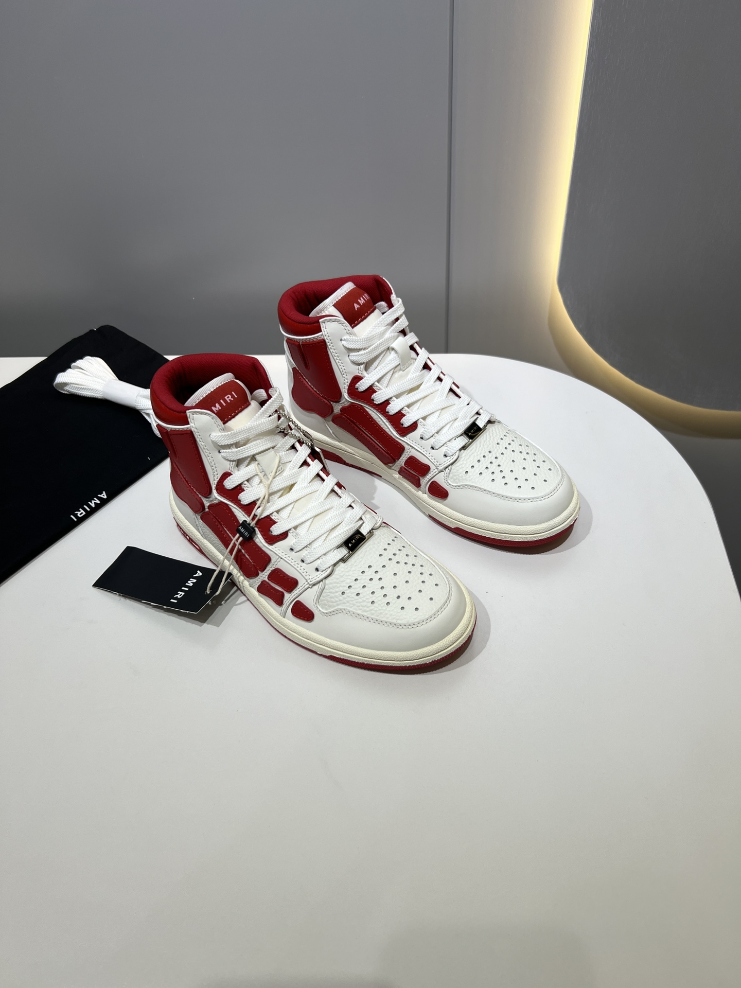Couples' style 💏 price, high-top Amiri bone casual shoes