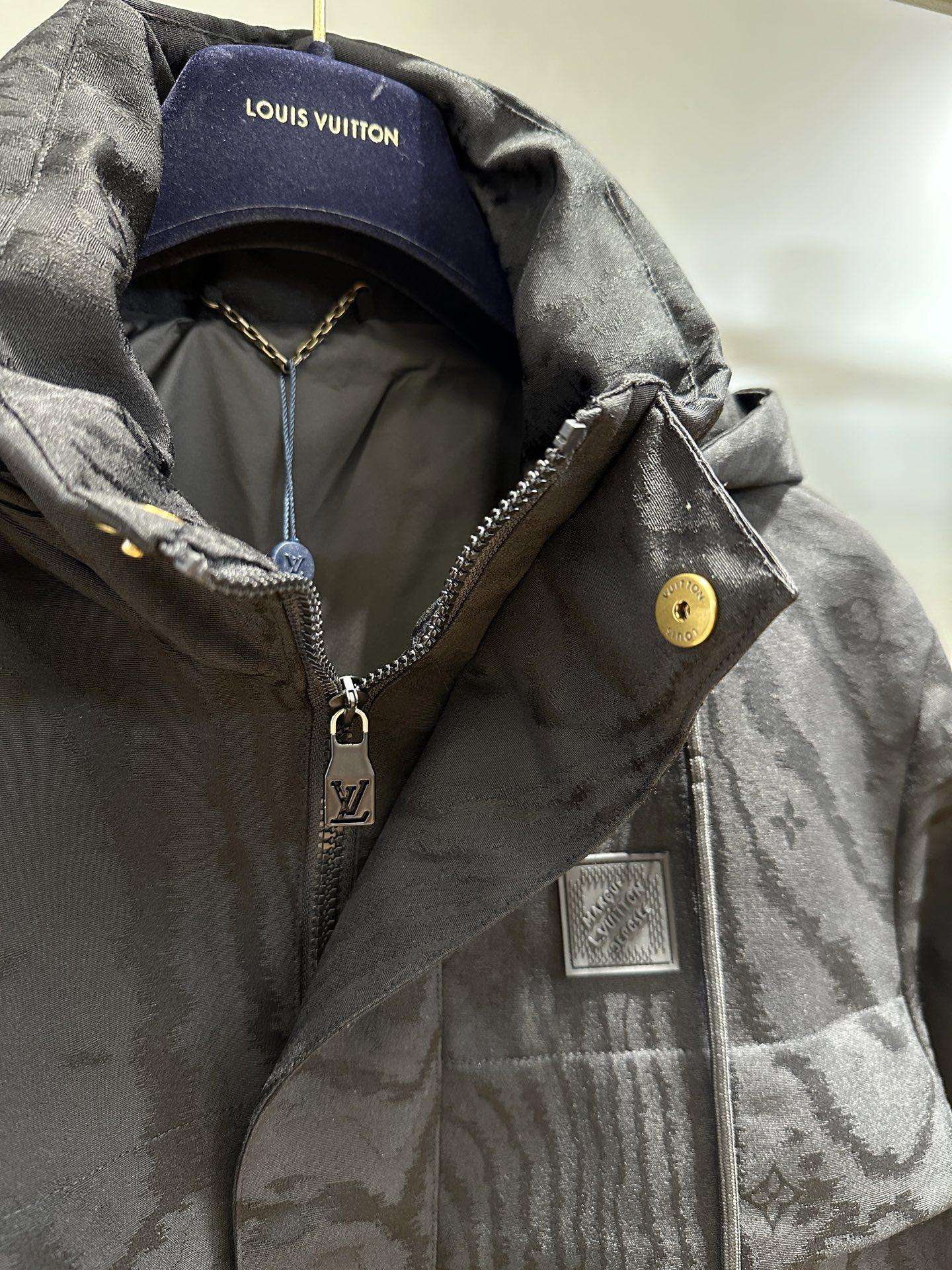 Louis Vuitton Moiré Pattern Windbreaker Jacket with Adjustable Hood 4 i1752743485436 6456 0 3