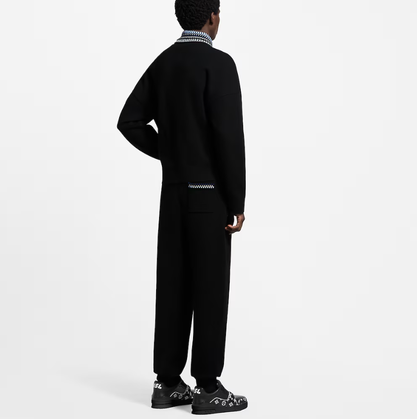 Louis Vuitton Black Cotton Knit Bomber Jacket with Embroidered Logo 6 i1755595849846 1490 0 4