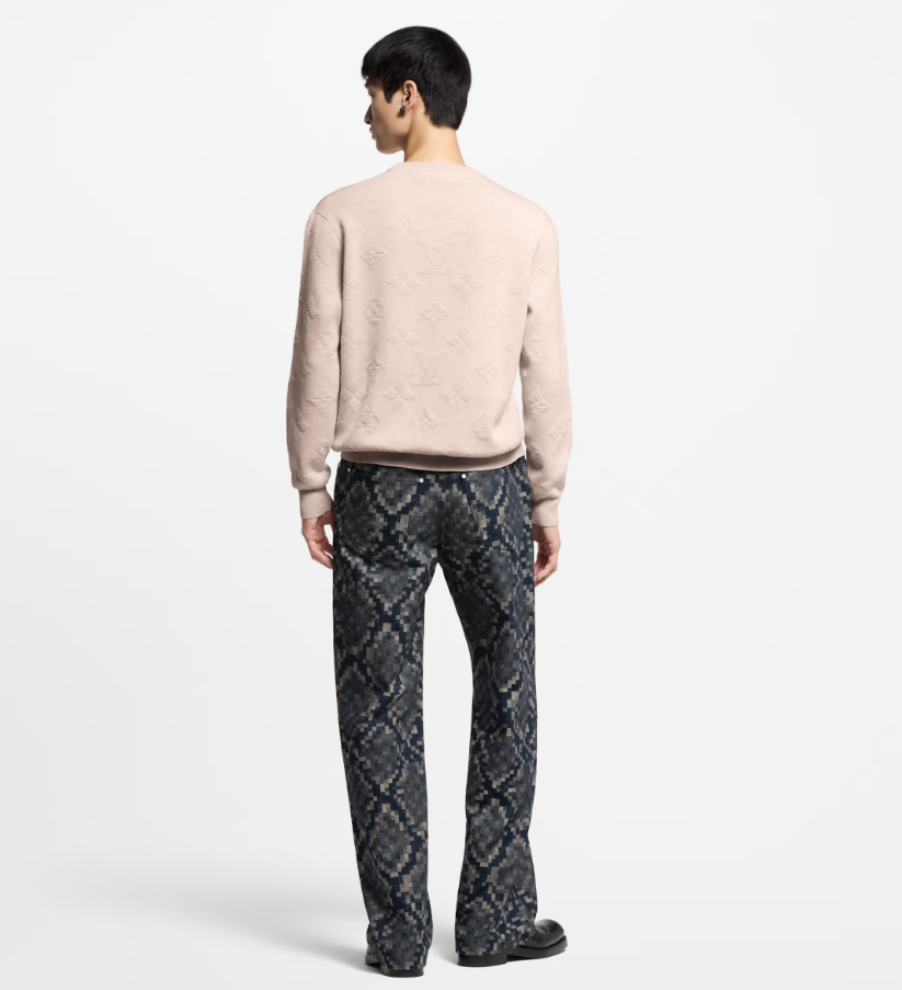 Louis Vuitton Safari Monogram Embossed Cotton Knit Pullover Sweater 4 i1755596113227 460 0 3