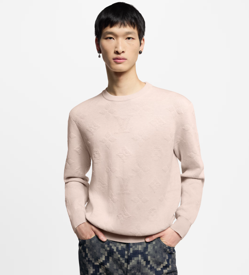 Louis Vuitton Safari Monogram Embossed Cotton Knit Pullover Sweater 2 i1755596113227 4776 0 1
