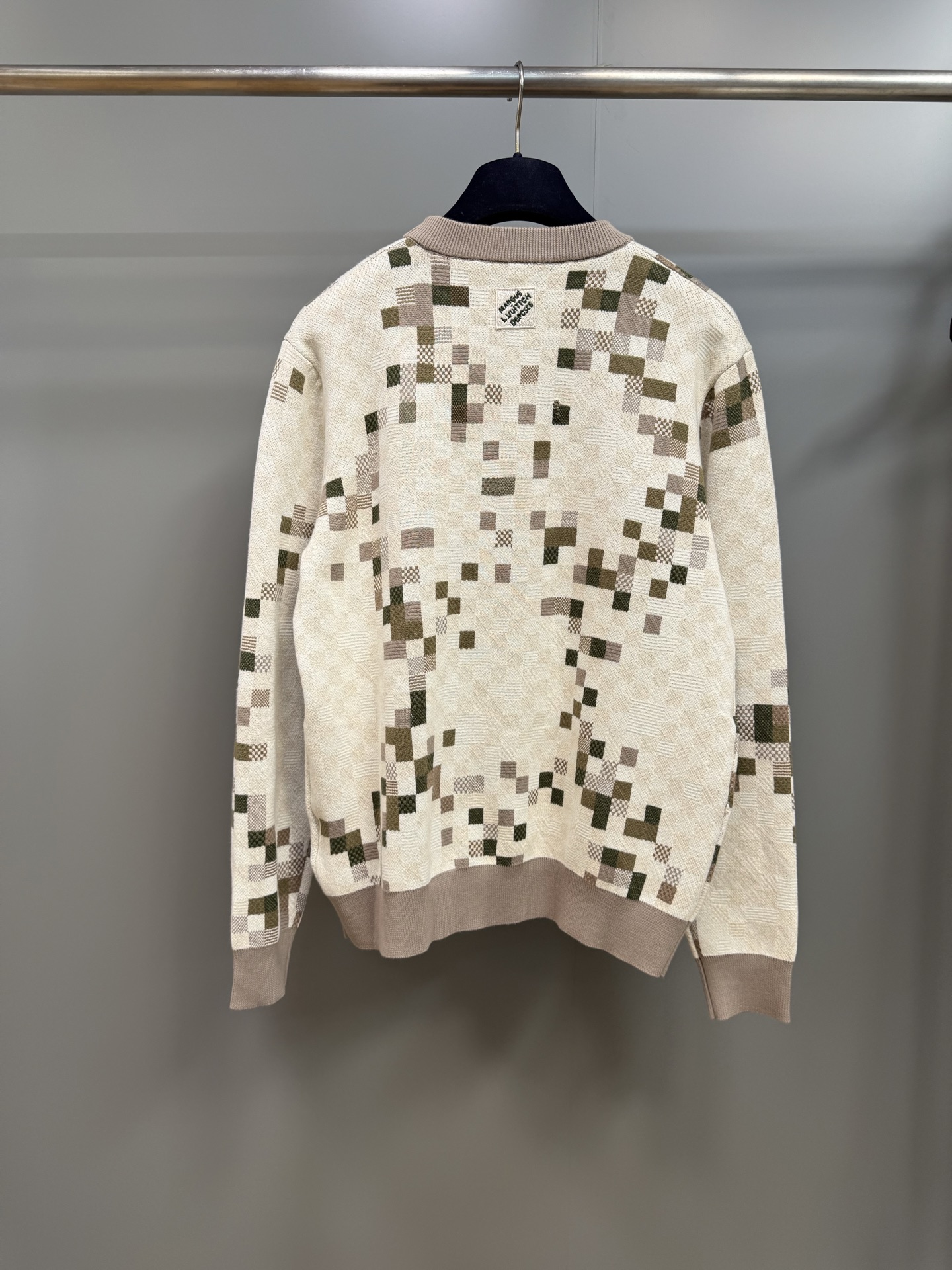Louis Vuitton Snakoflage Damier Crewneck Cotton Sweater - Casual Style 2 i1755704079641 7184 0 1