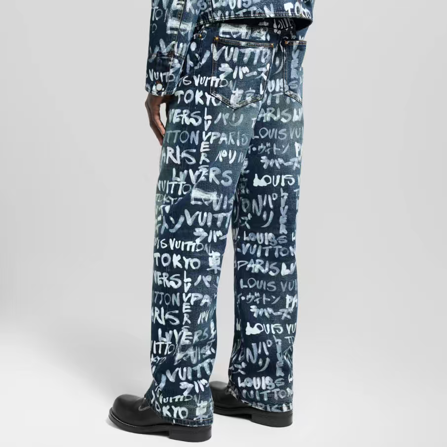 Louis Vuitton Scribble Print Denim Jeans Collaboration 2025 4 i1756986110745 1433 0 2