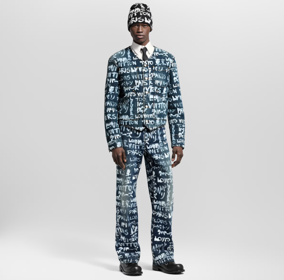 Louis Vuitton Scribble Print Denim Jeans Collaboration 2025 5 i1756986110745 1992 0 3