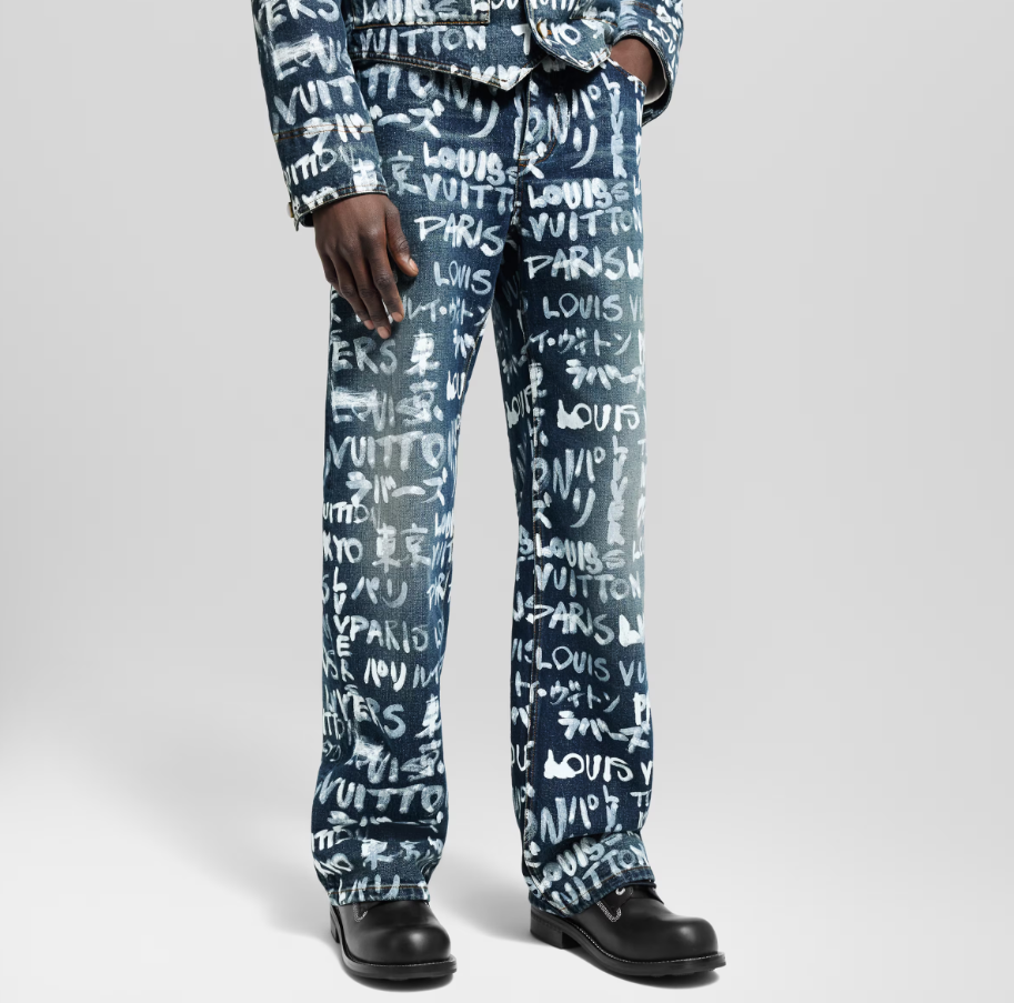 Louis Vuitton Scribble Print Denim Jeans Collaboration 2025 3 i1756986110745 8575 0 1
