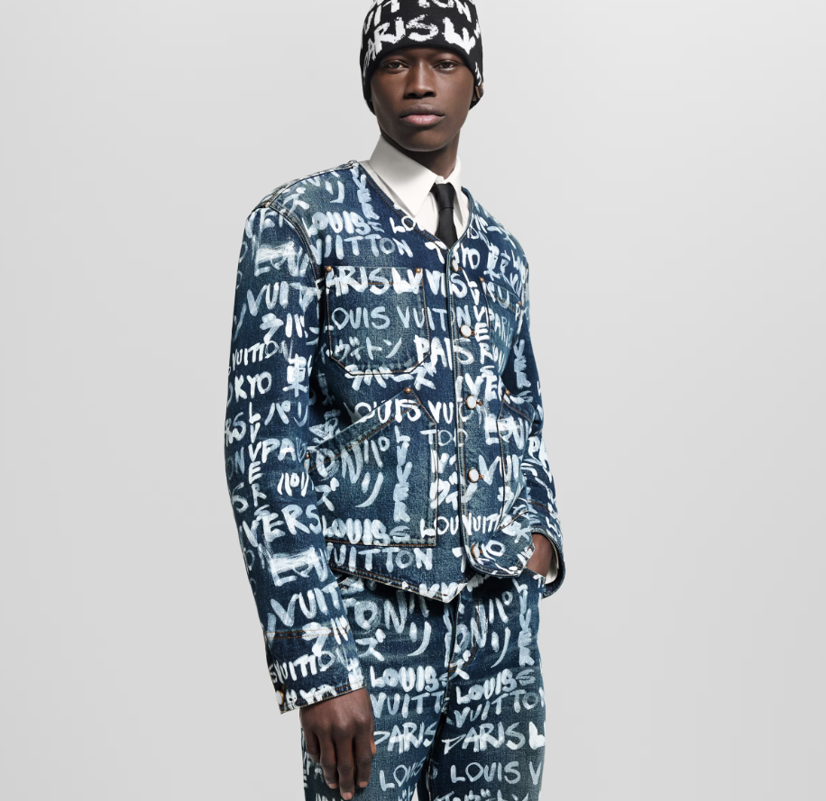 Louis Vuitton 2025 Denim Jacket with Scribble Print 3 i1757331142019 1707 0 1