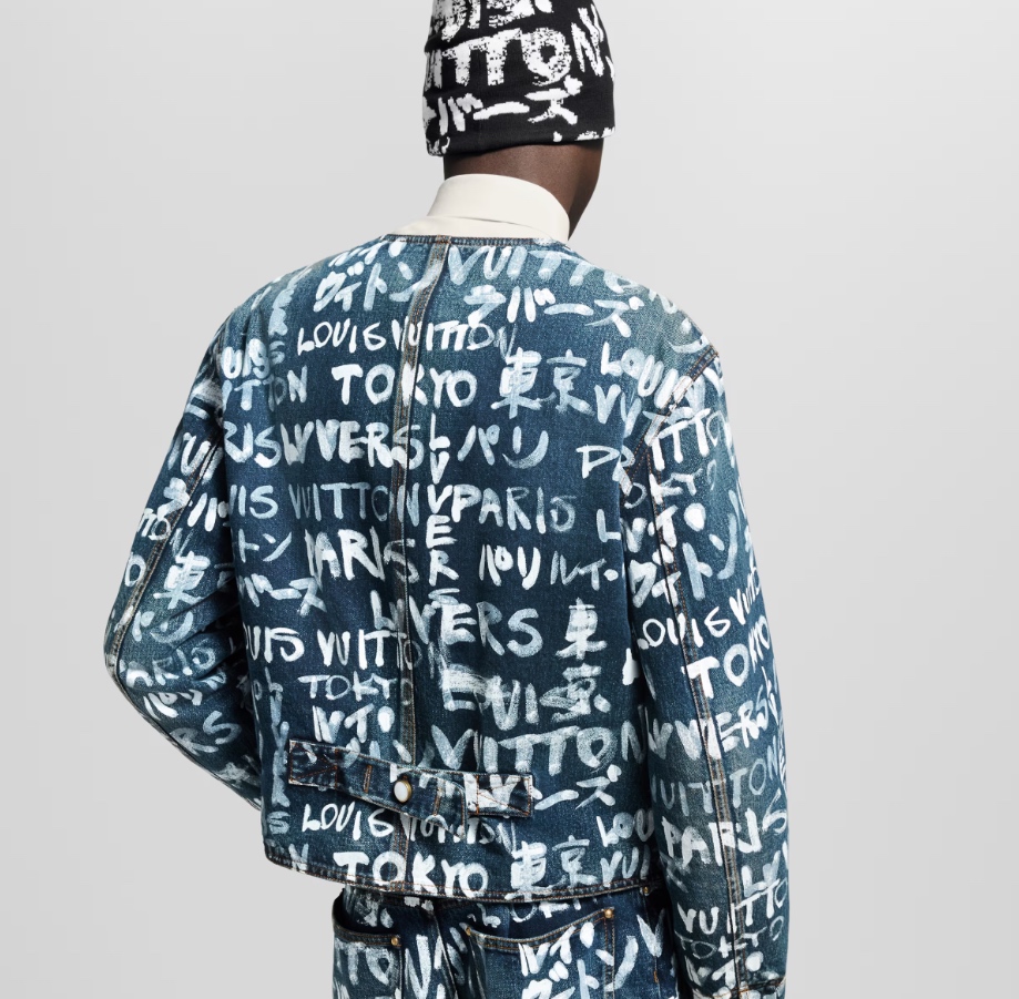 Louis Vuitton 2025 Denim Jacket with Scribble Print 4 i1757331142019 6207 0 2