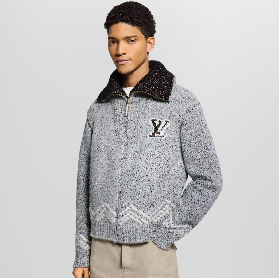 Louis Vuitton Wool Knit Cardigan - Embroidered Logo, Beaded Zipper - Relaxed Fit 2 i1757347809758 3851 0 1