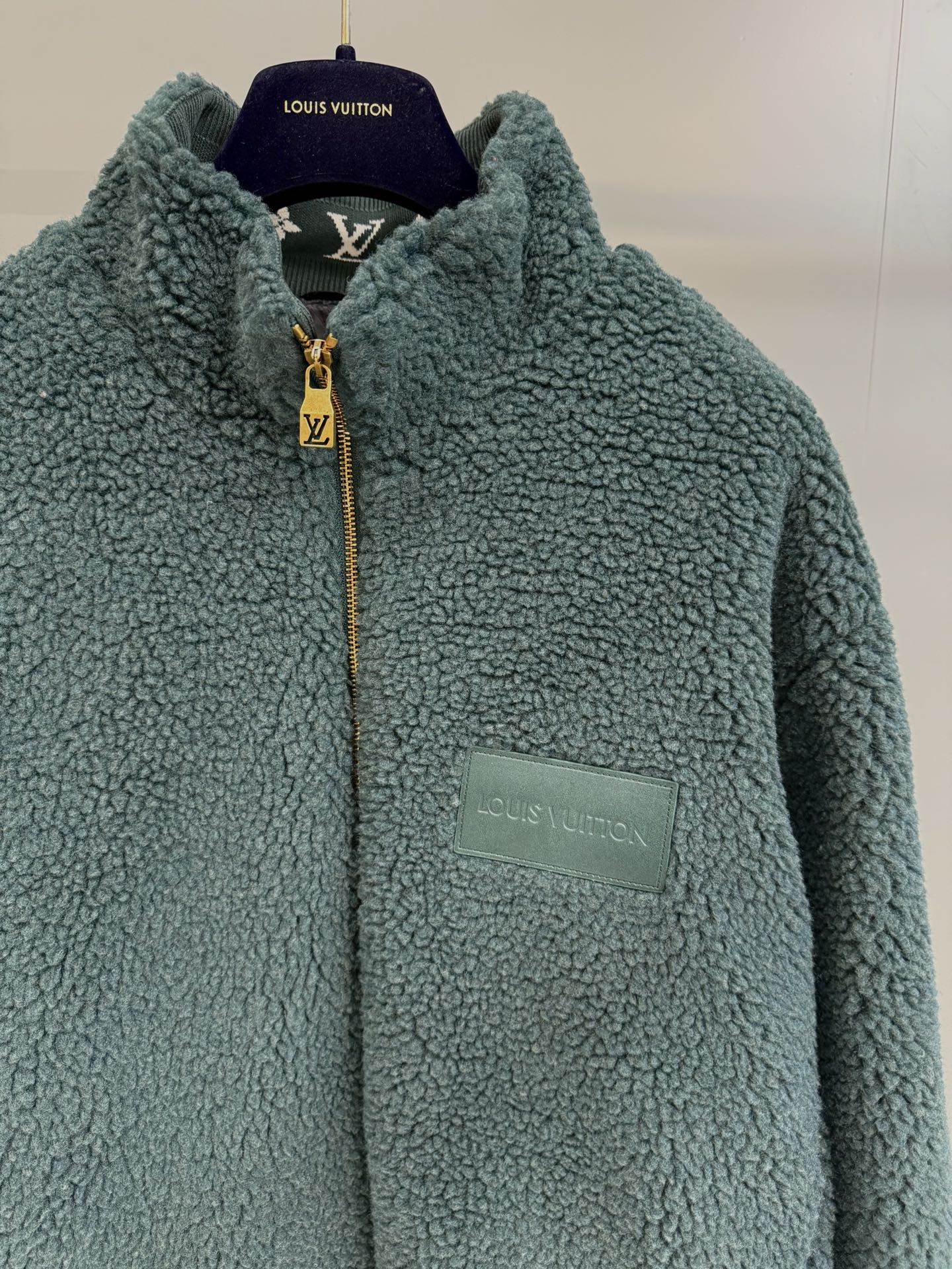 Louis Vuitton Teddy Jacket Coat with Monogram Jacquard and Logo Patch 5 i1759852539984 4387 0 3