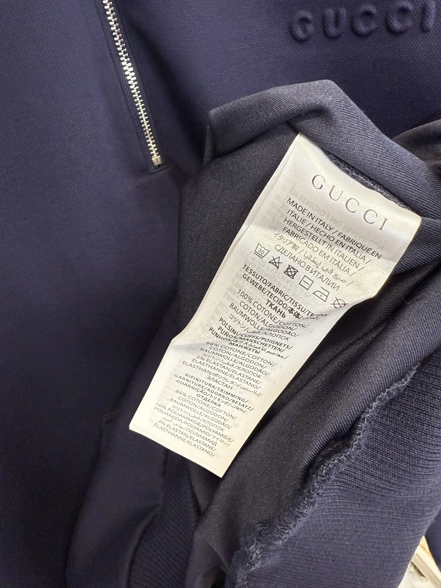 Gucci Navy Jersey Tracksuit Set with White Trim and Embossed Logo 7 i1760017935100 9658 0 7