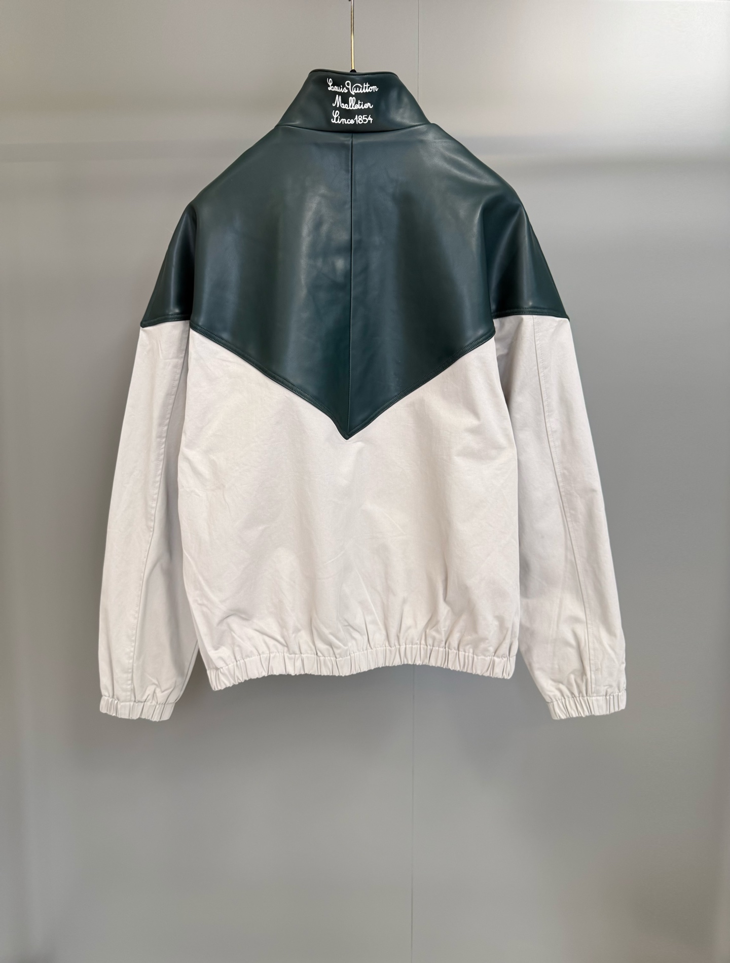 Louis Vuitton Varsity Jacket in Leather and Nylon Blend with LV Logo 2 i1760018217077 6281 0 1