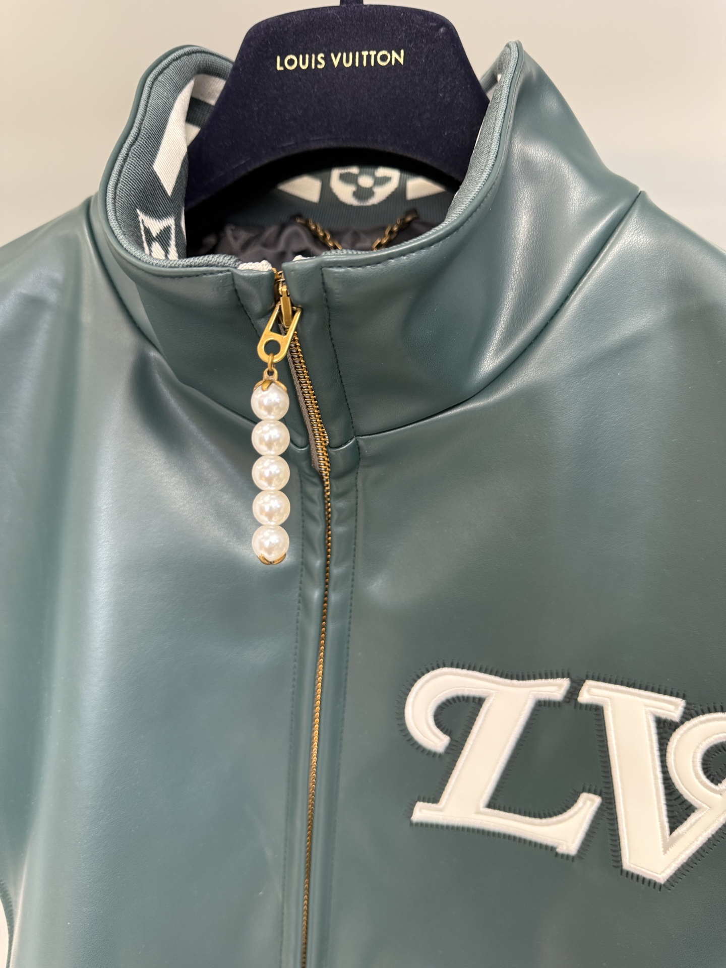 Louis Vuitton Varsity Jacket in Leather and Nylon Blend with LV Logo 5 i1760018217498 1028 0 4