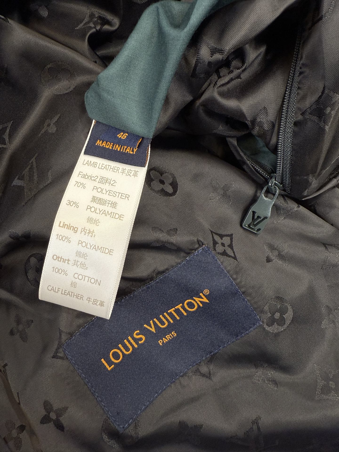 Louis Vuitton Varsity Jacket in Leather and Nylon Blend with LV Logo 12 i1760018217723 1963 0 10