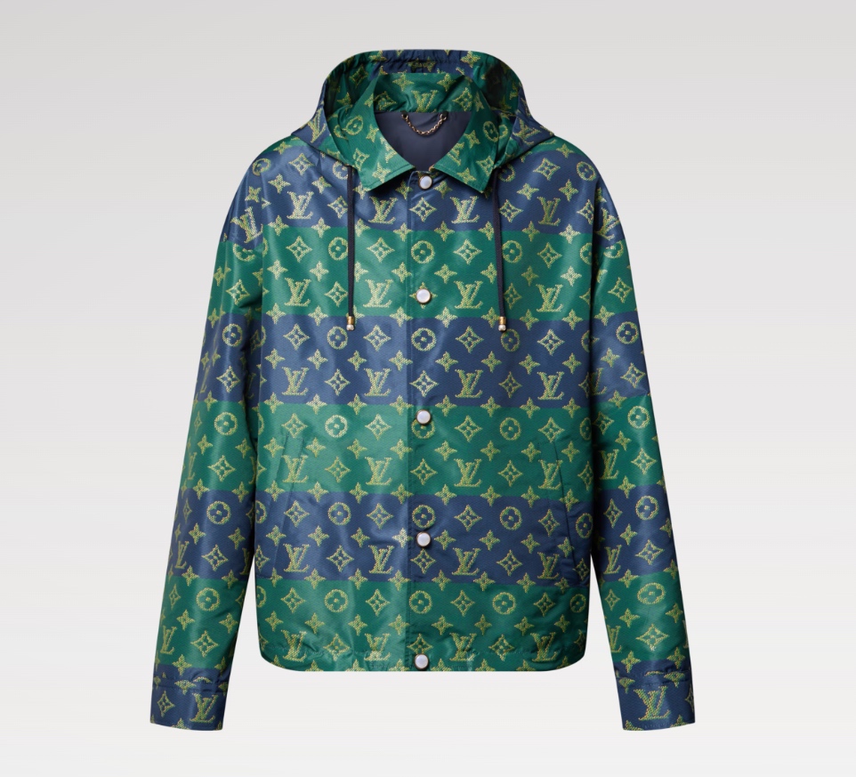 Louis Vuitton Monogram Heritage Windbreaker Jacket with Detachable Hood