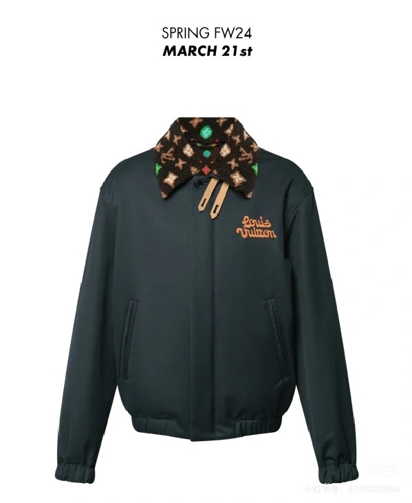 Louis Vuitton Men's Cotton Jacket with Suede Collar - Early Autumn 2 i1760028545492 3101 0 4