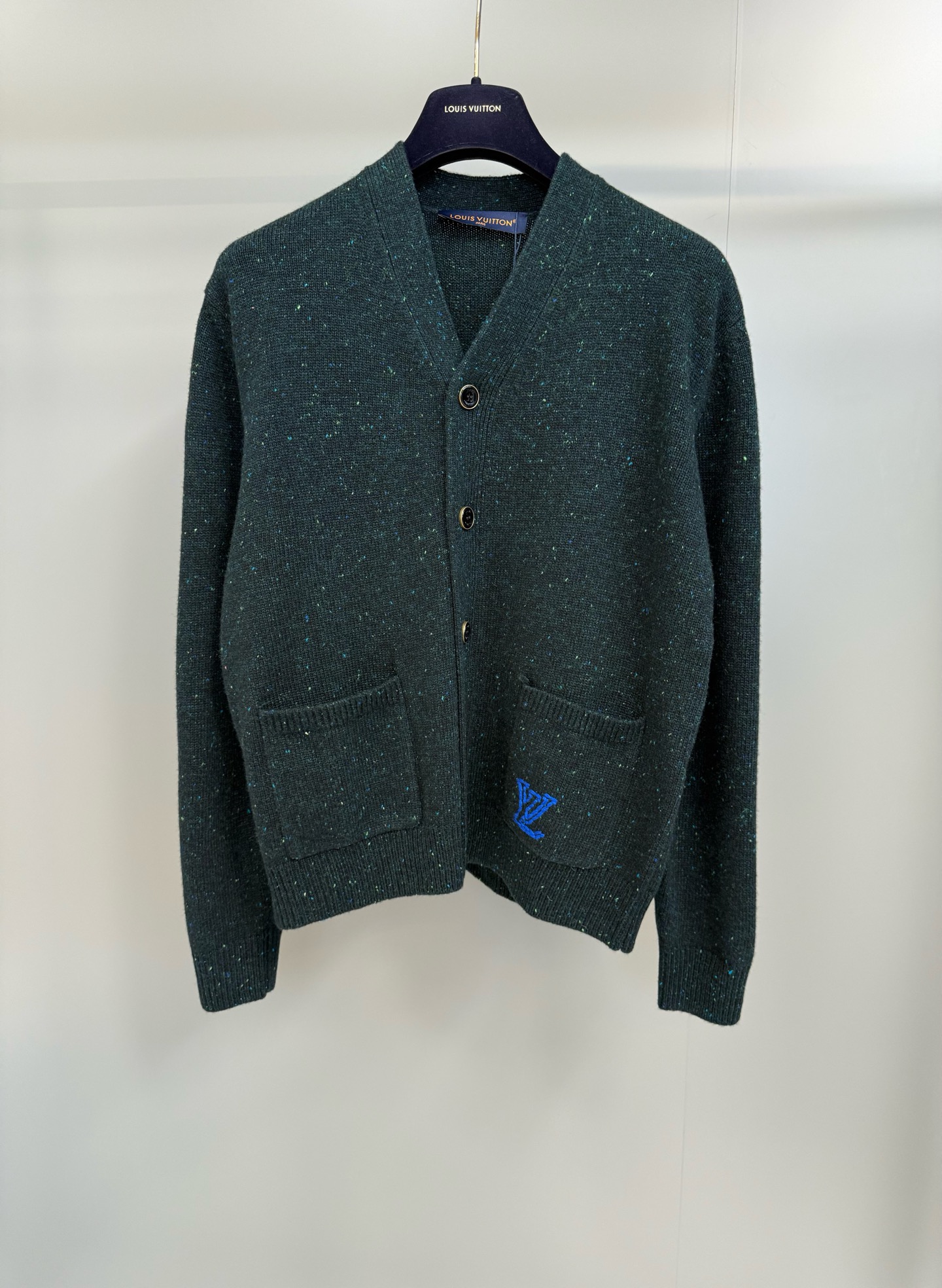 Louis Vuitton Wool Cardigan With Embroidered Logo - A Seasonal Staple