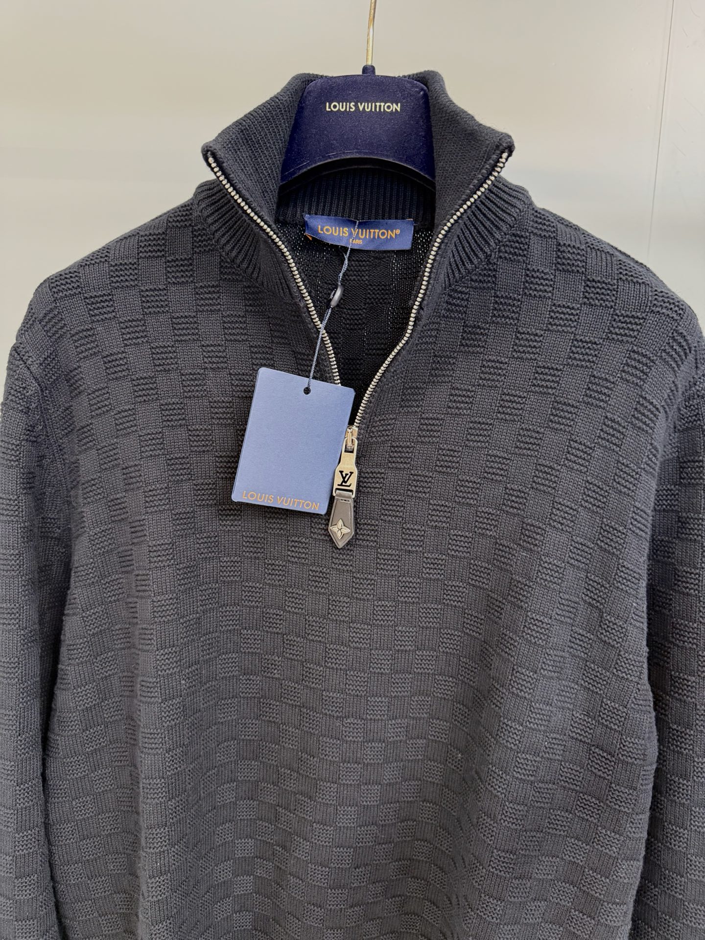 Louis Vuitton Damier Jersey Half-Zip Pullover Sweater - Elegant & Comfortable 3 i1760540724176 9342 0 2