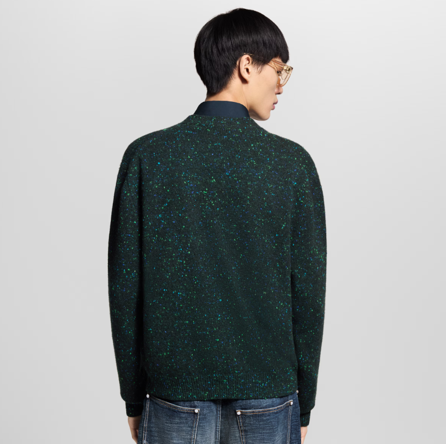 Louis Vuitton Knit Cardigan with Multicolor Speckles and Embroidered Logo 4 i1760542819199 1626 0 2