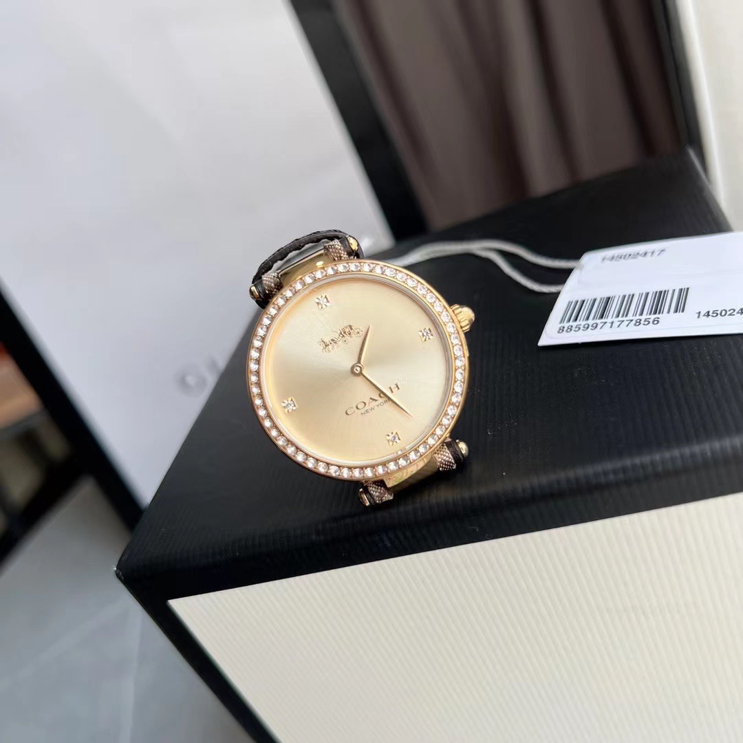 Luxury Watch Collection: COACH, Movado, Cartier – Gold, Fire, Chickens, 32mm Size - 图片 1
