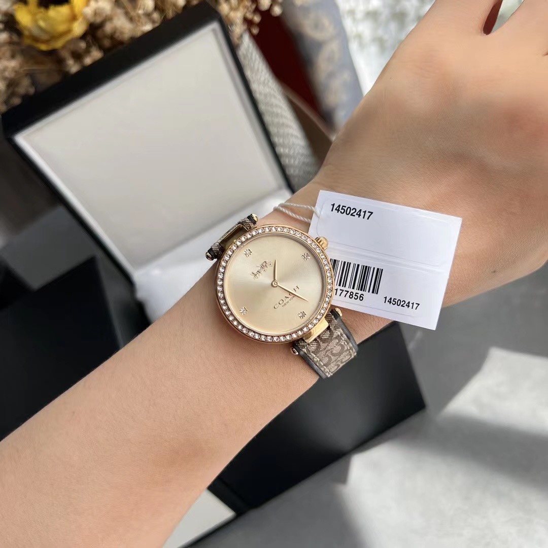 Luxury Watch Collection: COACH, Movado, Cartier – Gold, Fire, Chickens, 32mm Size - 图片 2