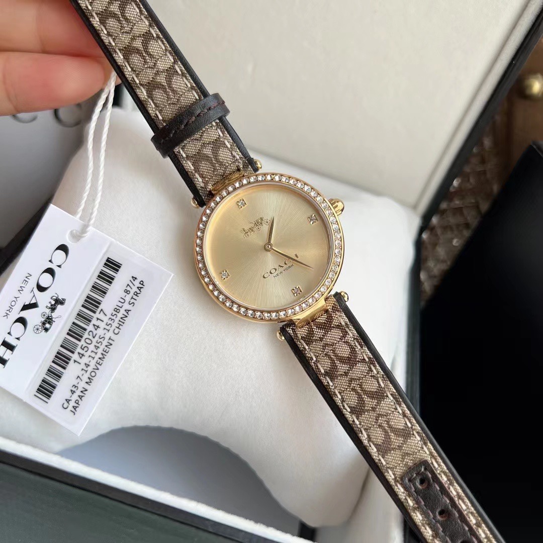 Luxury Watch Collection: COACH, Movado, Cartier – Gold, Fire, Chickens, 32mm Size - 图片 3
