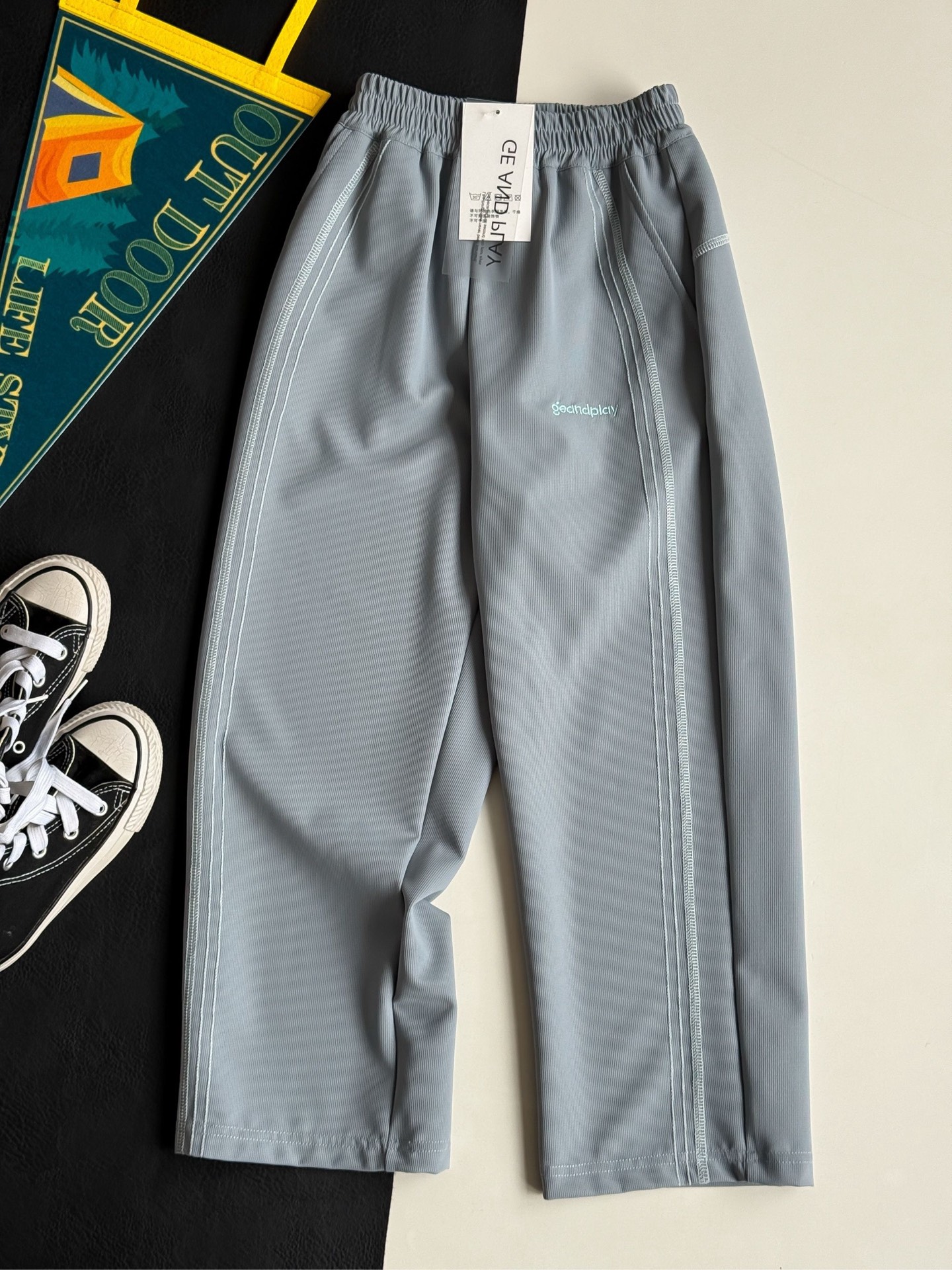 : Camiseta PLAY de secado rápido 69.9@, pantalones de cuero hielo con costuras 79.9@, chaqueta de protección solar de c…