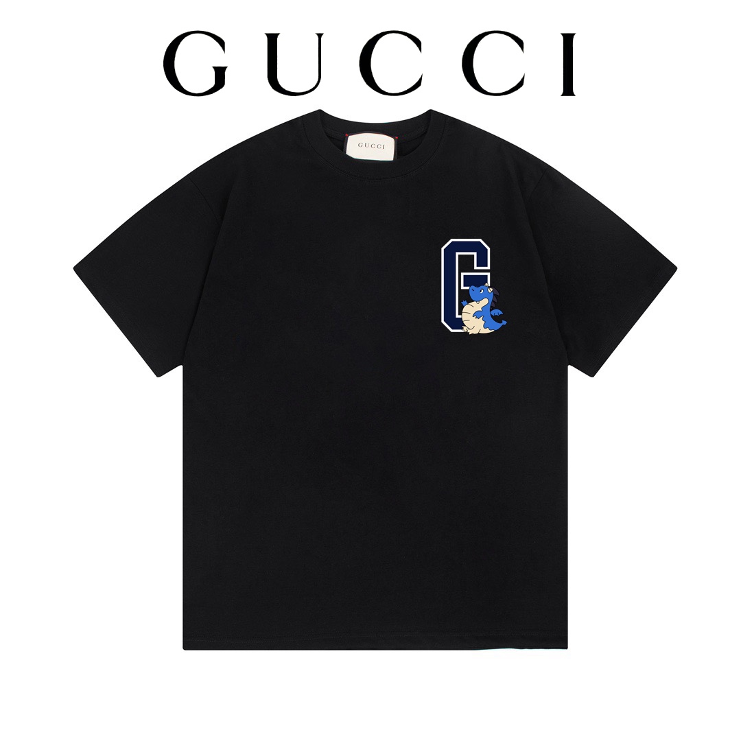 GUCCI primavera temprana 24ss - Patrón de letras deformadas con motivo de dragón del Año del Dragón de G - Algodón pein…