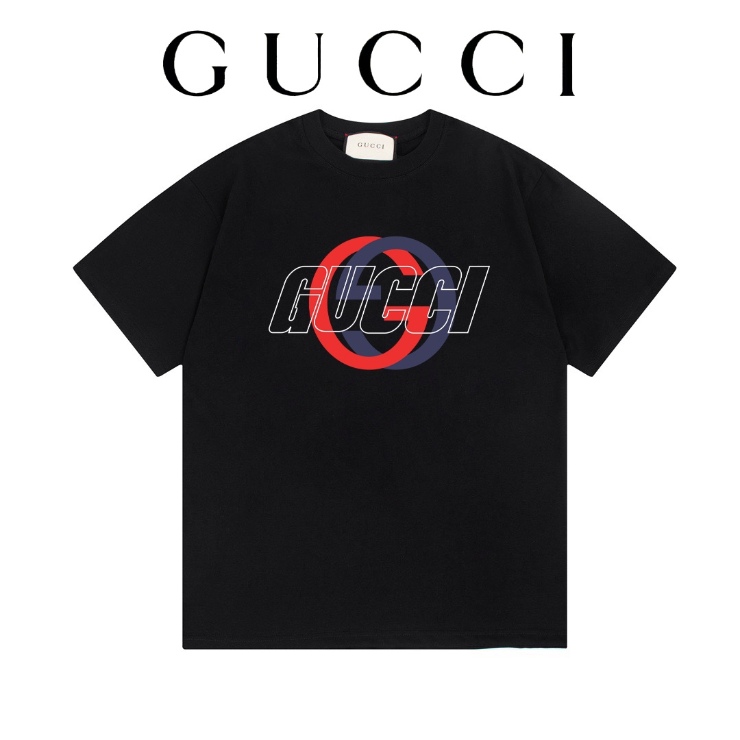 GUCCI古驰24ss早春系列 - G家品牌logo&描边英文 -采用双纱纯棉250g，面料颜色定制定染，不缩水不退色。手感舒服，质感超强❤️全套辅料.潮男潮女必备经典落肩微阔版型，独家现货供应！ ⚠ 顶级版本 官网品质❕ -颜色：杏色 …