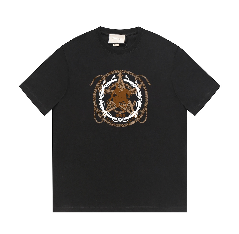GUCCI Gucci 24ss colección de verano - Logo de caballero con cuerda pintada a mano y estrella retro - confeccionada en …