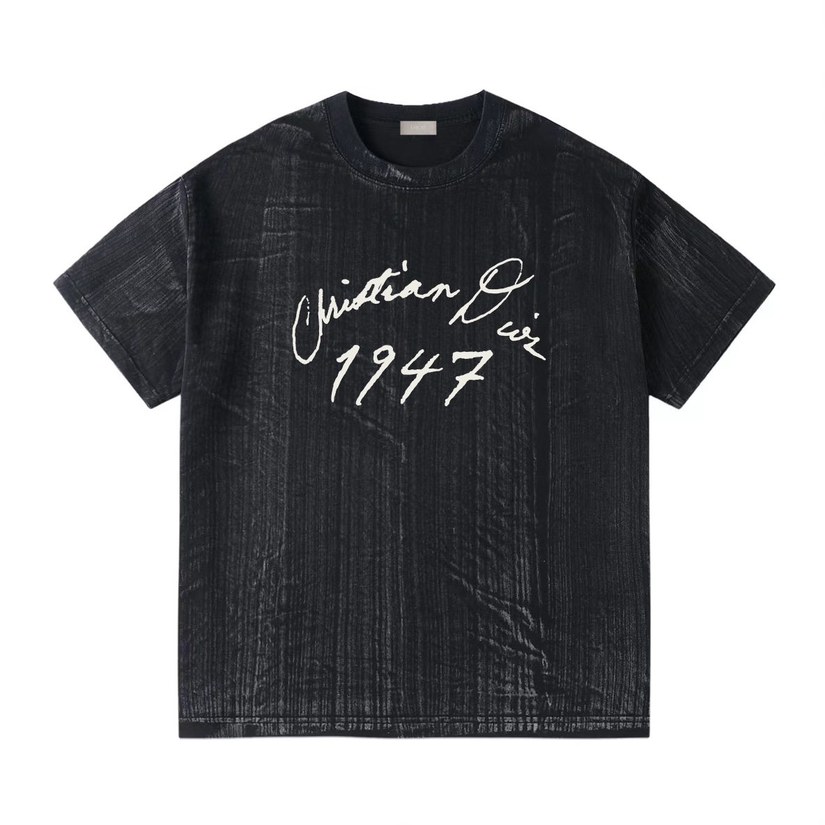 DIOR24ss es nueva, una camiseta con letras simples, confeccionada con tela de algodón puro de hilo doble de 3…