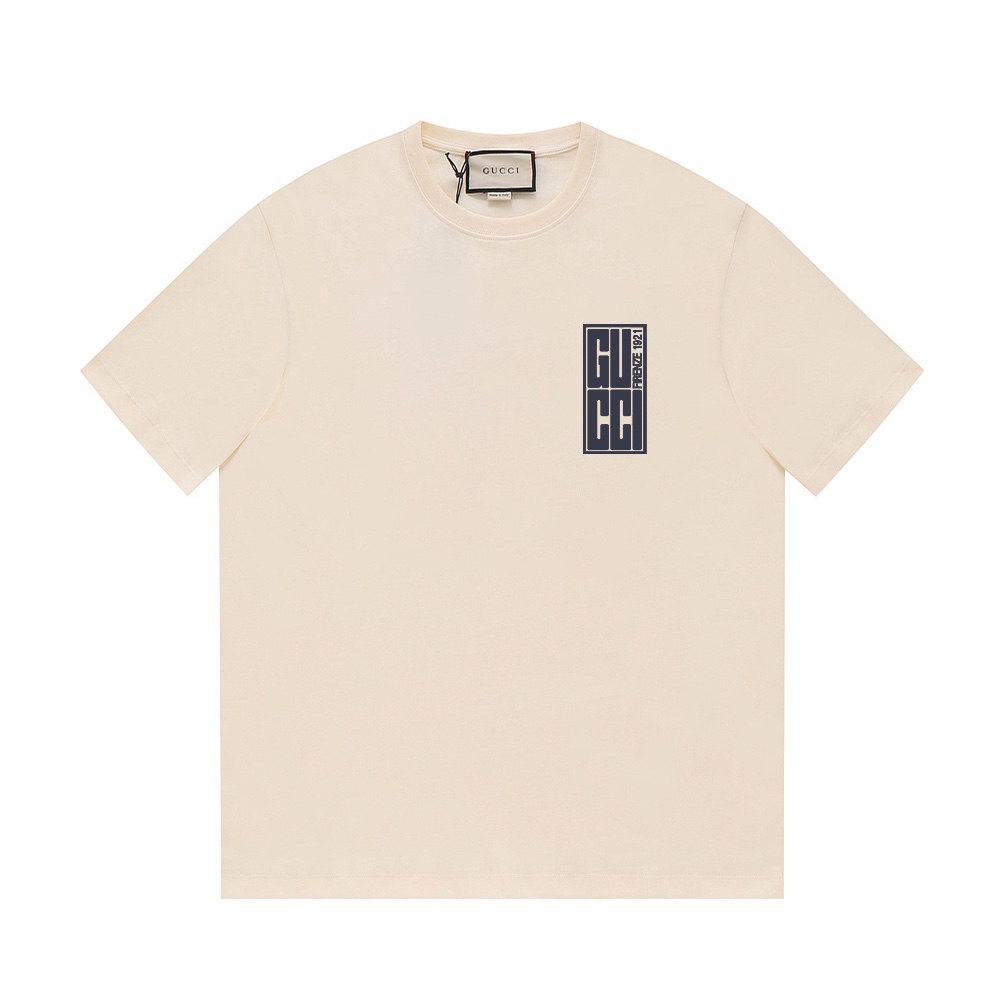 Gucci Vêtements T-Shirt Couleur abricot Noir Coton