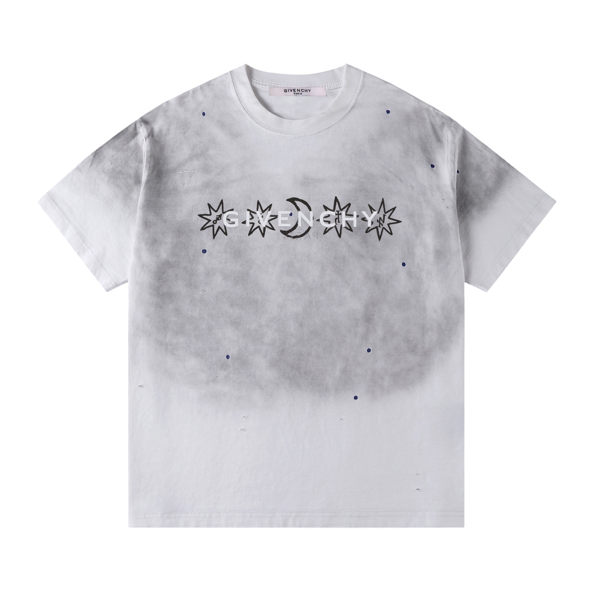 GIVENCHY24ss es una nueva serie de procesos de corte con tinta salpicada, hecha de tela de algodón puro de doble hilo d…
